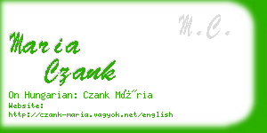 maria czank business card
